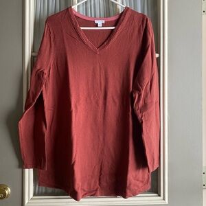 J. Jill burnt orange vneck sweater